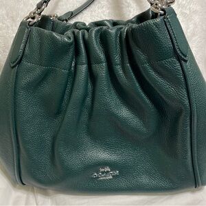 Coach Maya Hunter Green Leather Hobo Bag
